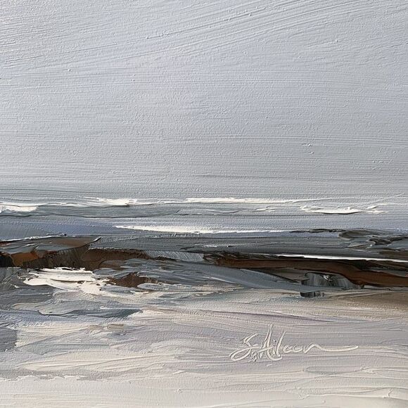 Original Oil Painting Contemporary Coastal Seascape Wall Art 11x14 Signed - Picture 3 of 13